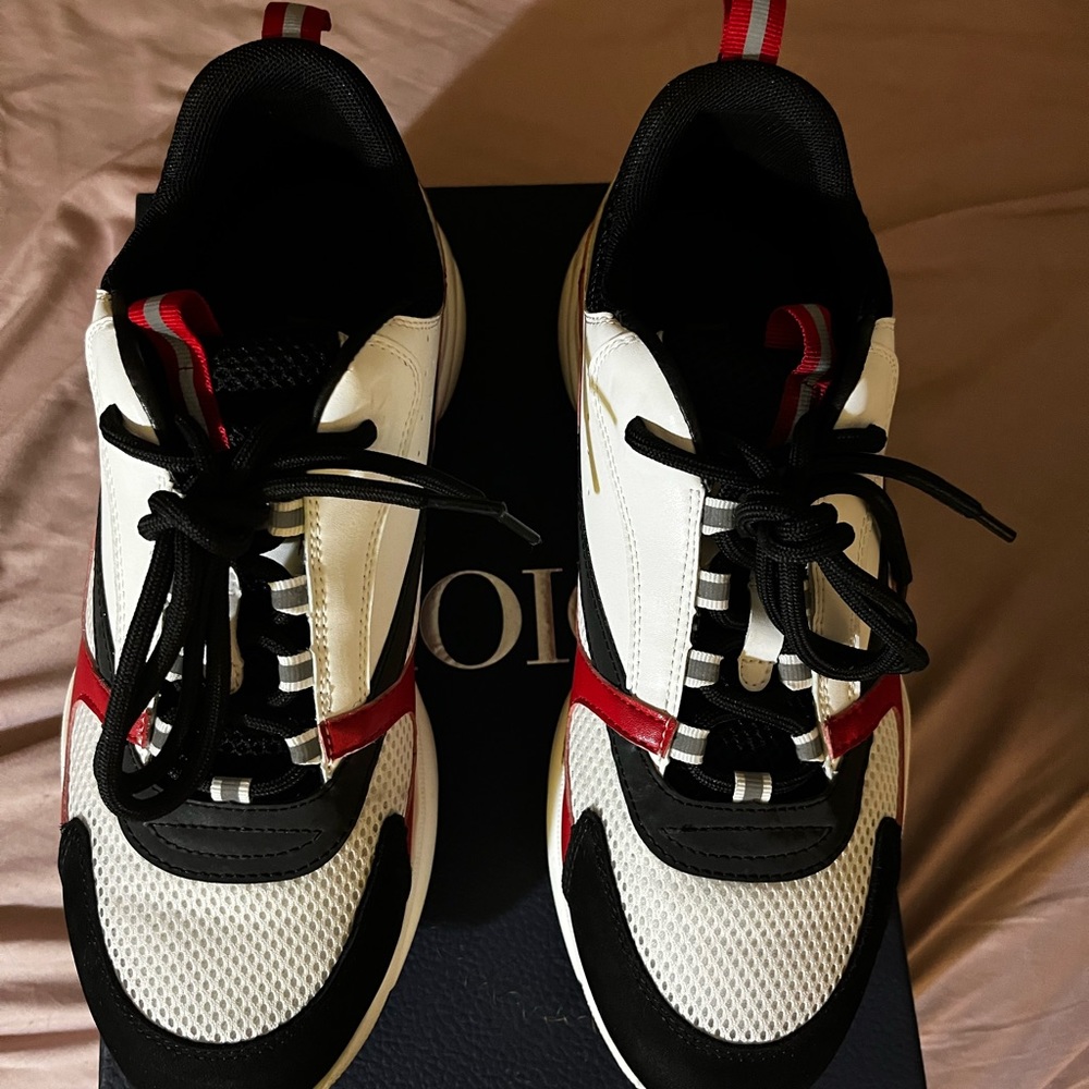 Dior b22 sneakers Red White and Black 100% authentic, comes with box!! - Picture 5 of 9